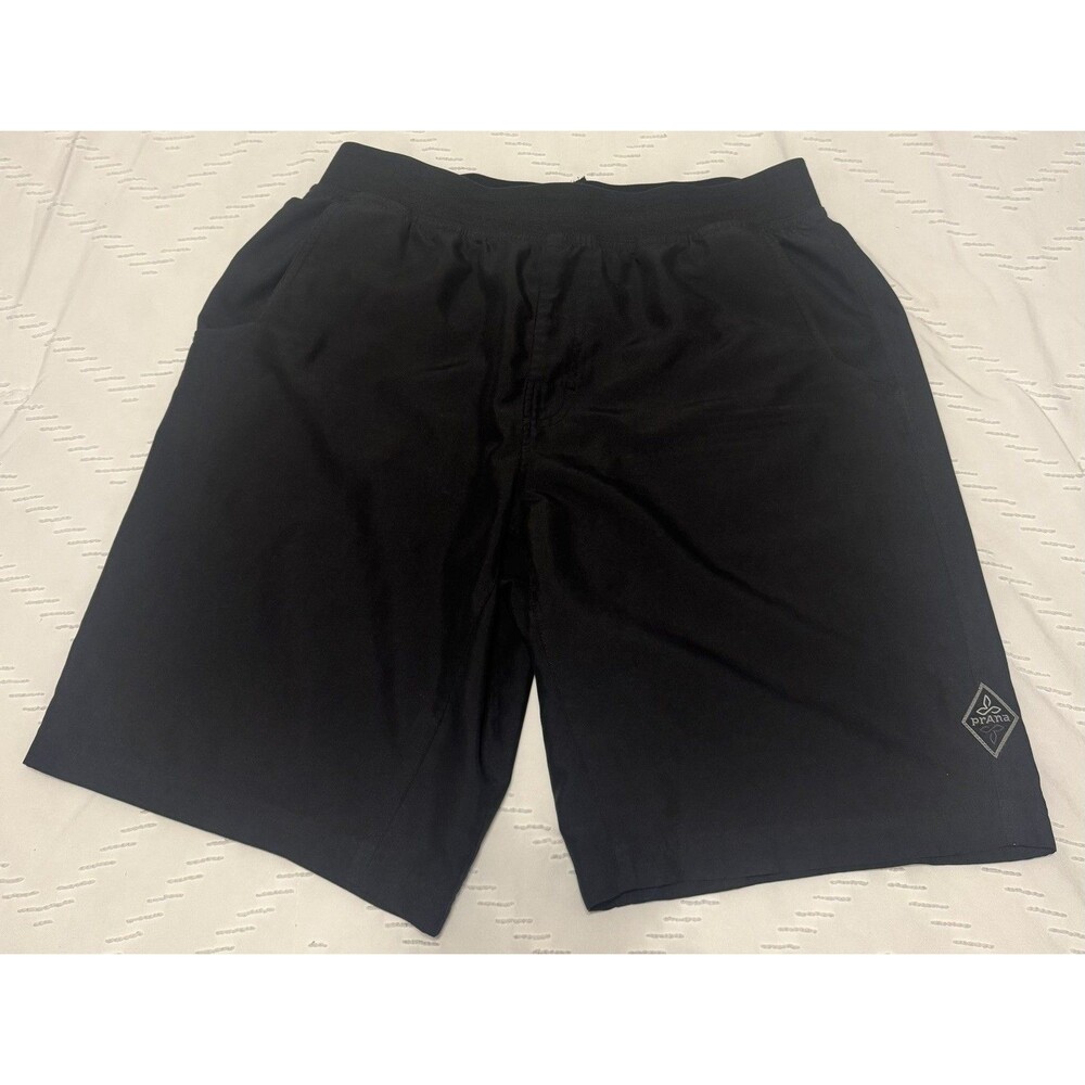 prAna Breathe Mojo Shorts Mens Large Athletic Black Hiking Outdoors Gym Gorpcore